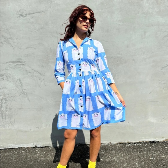 Nooworks - Betty Dress - Grumpy Cat Print - Picture 1 of 5